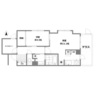 クレアシティ永福【1階】の間取り