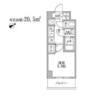 パークフラッツ横濱平沼橋【4階】の間取り
