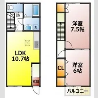 クラセードル碧南A・B【1階】の間取り