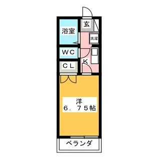 平野ハイツVI【1階】の間取り