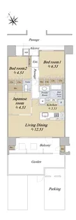 レ・ジェイド高槻古曽部【1階】の間取り