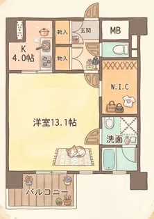 N’s First(エヌズファースト)【3階】の間取り