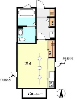 エトワール松山A【2階】の間取り