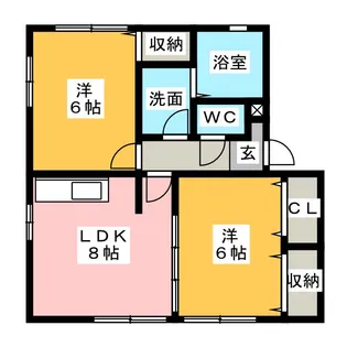 リビングタウンいせE【2階】の間取り