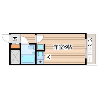 朝日プラザ上杉【12階】の間取り
