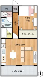 パークサイドレジデンス【4階】の間取り