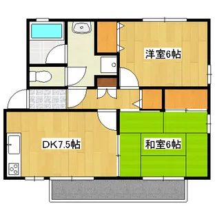 メイプルハウスB棟【2階】の間取り