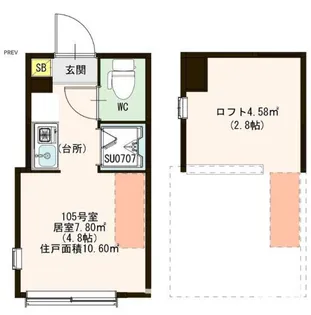 ハーモニーテラス中十条III【1階】の間取り