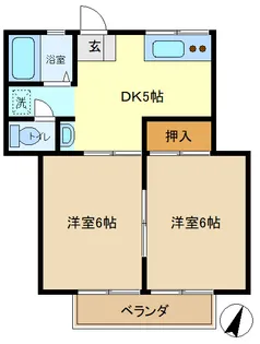 ハイム須賀【2階】の間取り