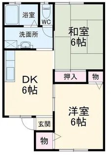 サンセジュール【1階】の間取り
