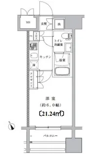 ライジングプレイス川崎【12階】の間取り