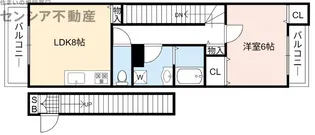 スズビル新森【3階】の間取り