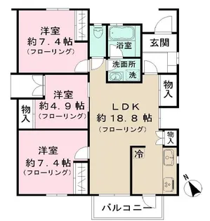 ベルメゾン恵比寿【3階】の間取り