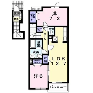 プライムガーデン【2階】の間取り