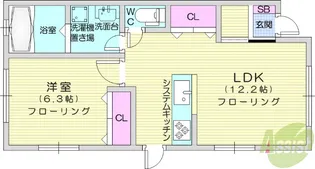 サンライズ国見【1階】の間取り