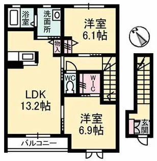 シャーメゾン本郷南 B棟【2階】の間取り
