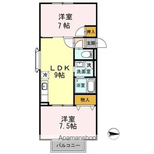 サンテュール【1階】の間取り