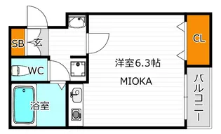 天王寺北Rマンション【1階】の間取り