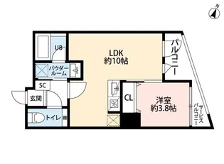 MOANA北参道【2階】の間取り