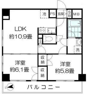レジデンス上野【11階】の間取り