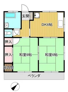 七福マンション 平瀬町【2階】の間取り