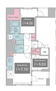 レジディア御茶ノ水プレイス【8階】の間取り