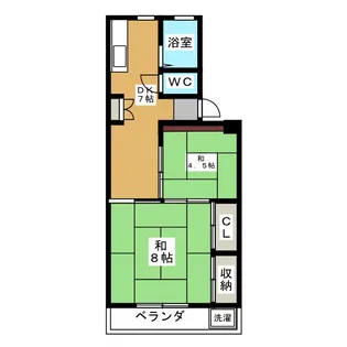 三輝本マンション【2階】の間取り