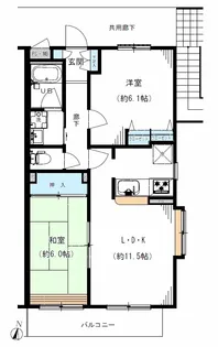CASA W3 B棟【3階】の間取り