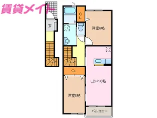 ミルキーII【2階】の間取り