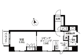 ROPPONGI SEVEN 六本木セブン【8階】の間取り
