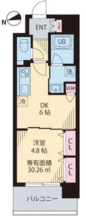 ルカナル門前仲町【2階】の間取り