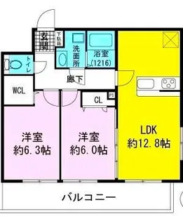 アンジェパティオ函南【3階】の間取り
