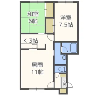 K・Mコート【1階】の間取り