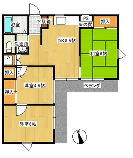 グリーンヒルハイツ【2階】の間取り