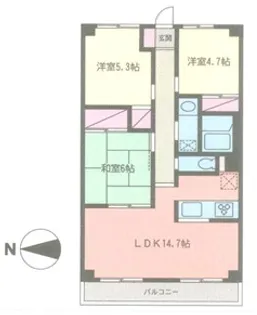 パインヒルズ【1階】の間取り