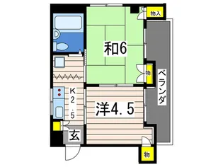 ワンステップ千代崎【4階】の間取り