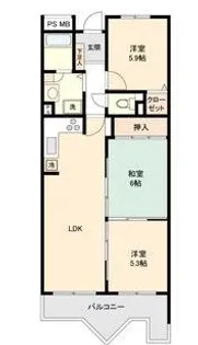 愛知県名古屋市緑区有松三丁山【マンション】の間取り