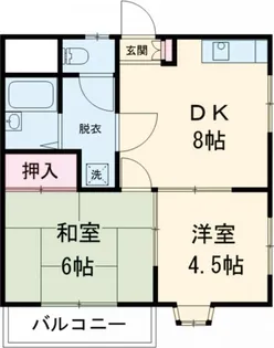 ハイツ広瀬【1階】の間取り