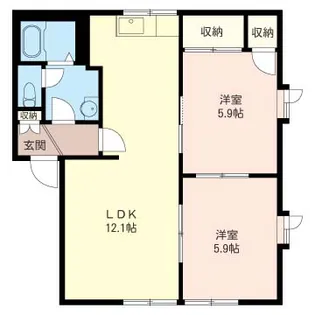 リバーサイド流山壱番館【1階】の間取り