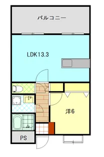 サンピーノ祇園之洲【3階】の間取り