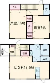 青森県青森市浪館前田3【一戸建】の間取り