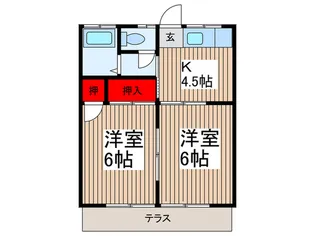 新井ハイツ【1階】の間取り