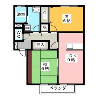 ラ・フランス【2階】の間取り