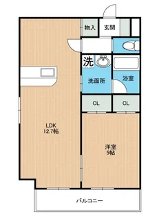 ラームル菊陽【9階】の間取り