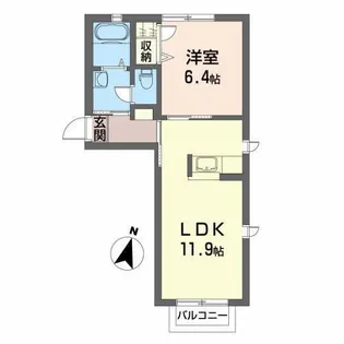 シャーメゾンブルーム A【1階】の間取り