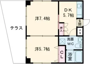 アントレー嵯峨野【1階】の間取り