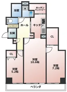 ディアハイム音羽【7階】の間取り