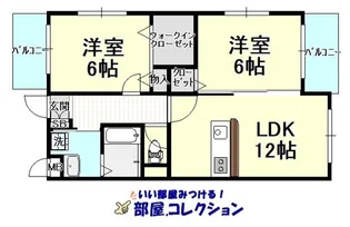 エルティアラ上富野【2階】の間取り