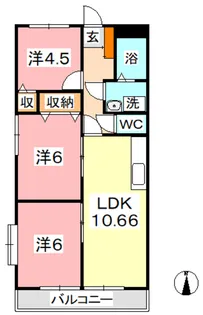 オアシス壱番館【2階】の間取り