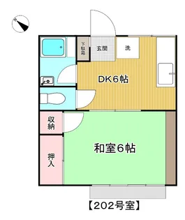 ナカフジハイツ【2階】の間取り